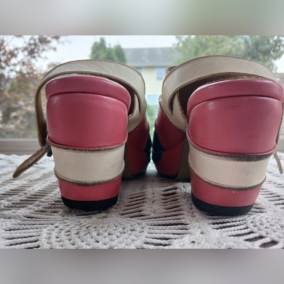 Pink, Grey, Cream Fluevog Sandals - Picture 2 of 8